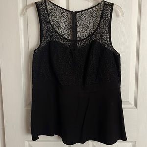 Torrid sleeveless black flared top